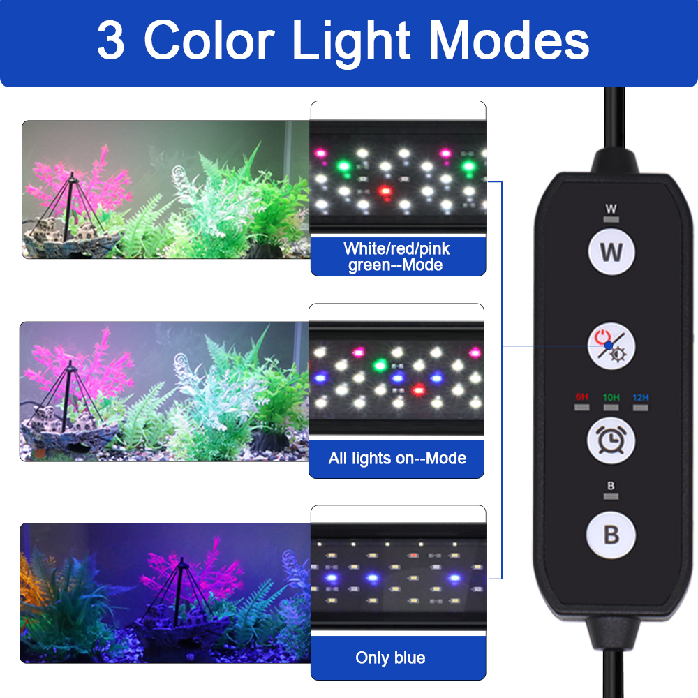 12-30 Inch Fish Tank Full Spec - Marine Aquarium Lamp reseña y precio