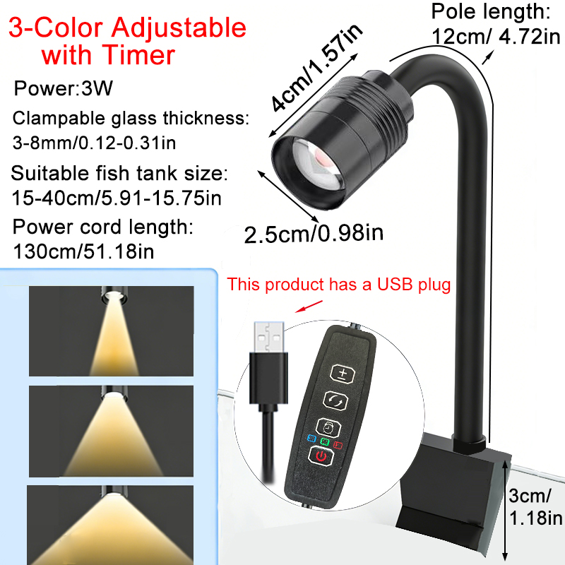 3W South American Aquarium Spo - Marine Aquarium Lamp reseña y precio