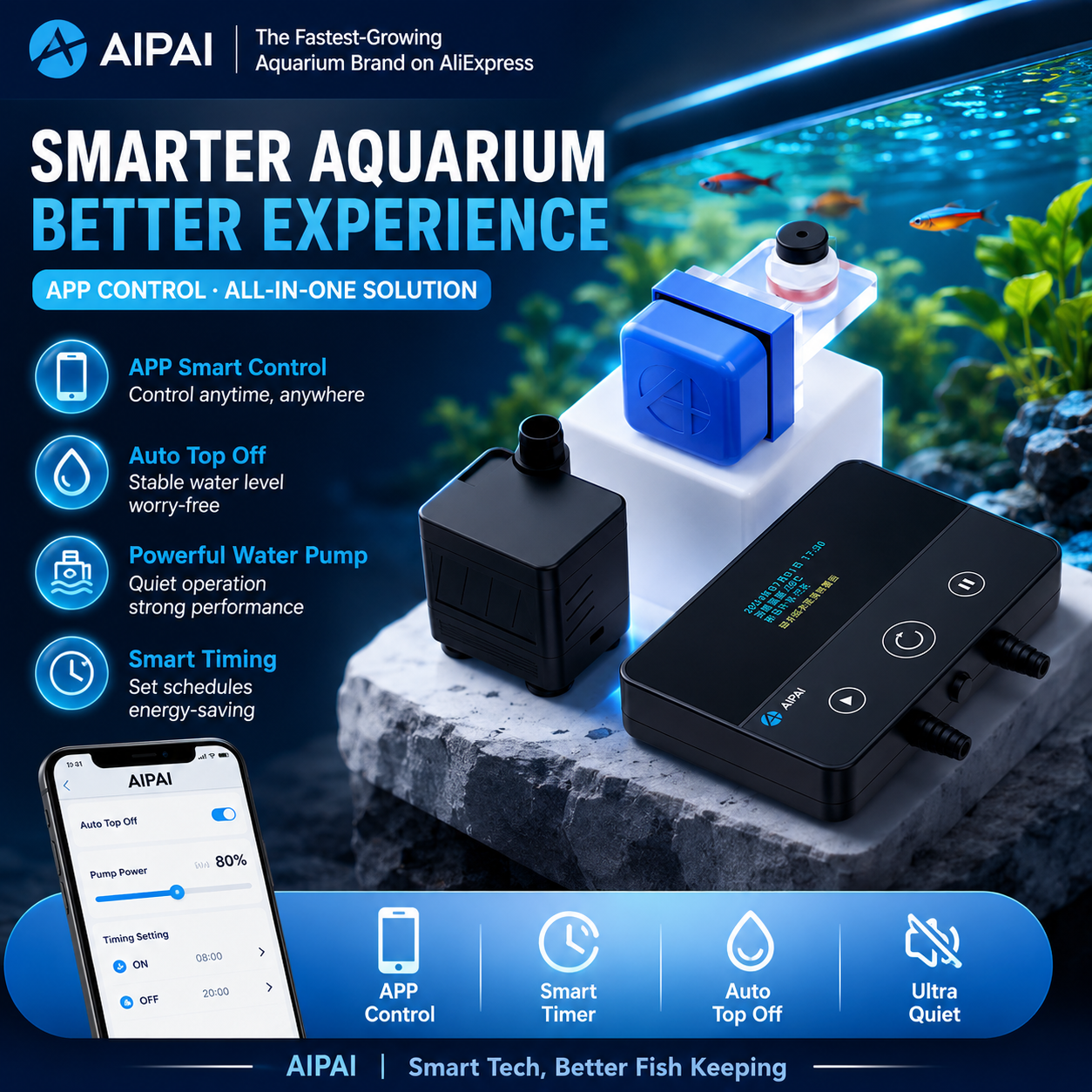 AIPAI Smart ATO System Auto To - Marine Aquarium Auto Top Up reseña y precio