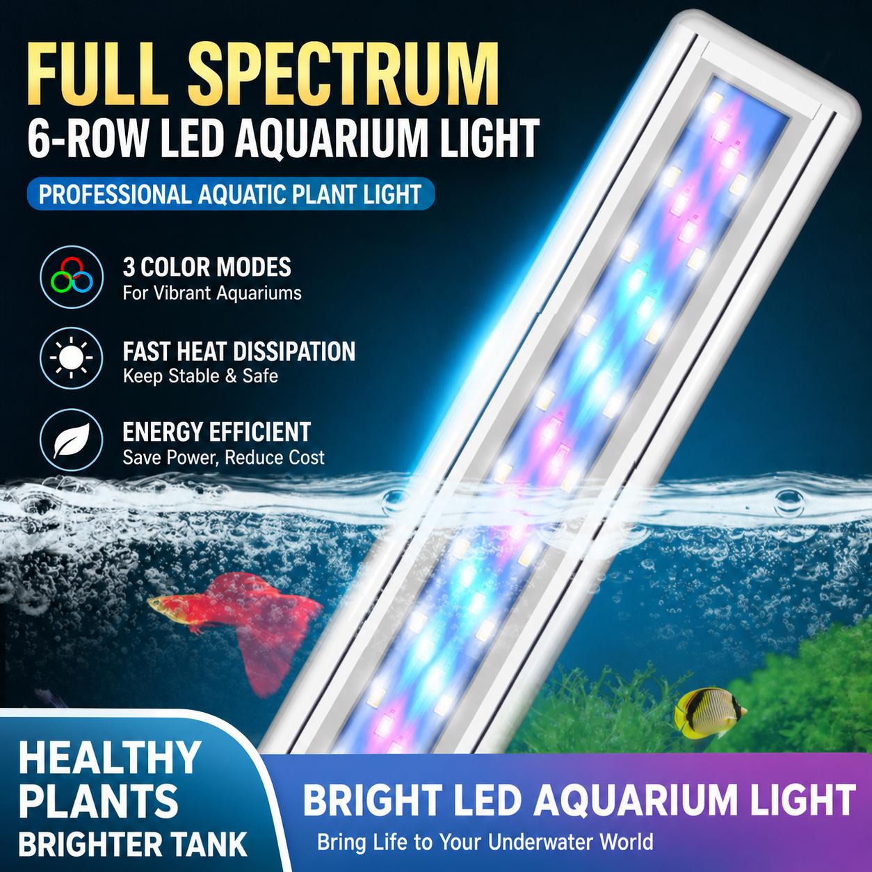 220V LED Aquarium Plant Light  - Marine Aquarium Lamp reseña y precio