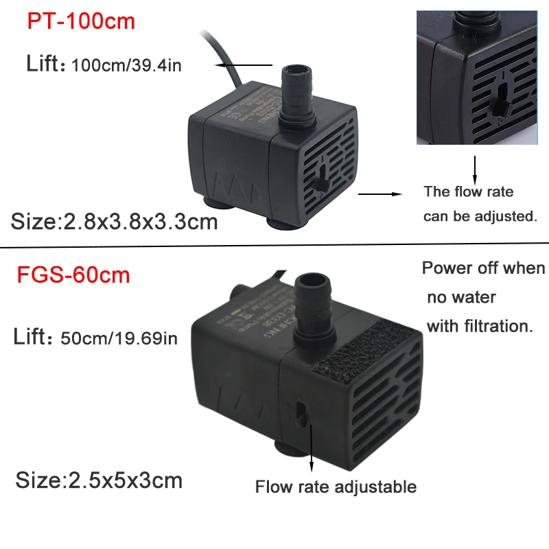 USB Aquarium Submersible Water - Aquarium Marine Filter reseña y precio