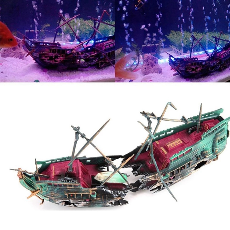 Large Aquarium Shipwreck Decor - Aquarium Marina reseña y precio